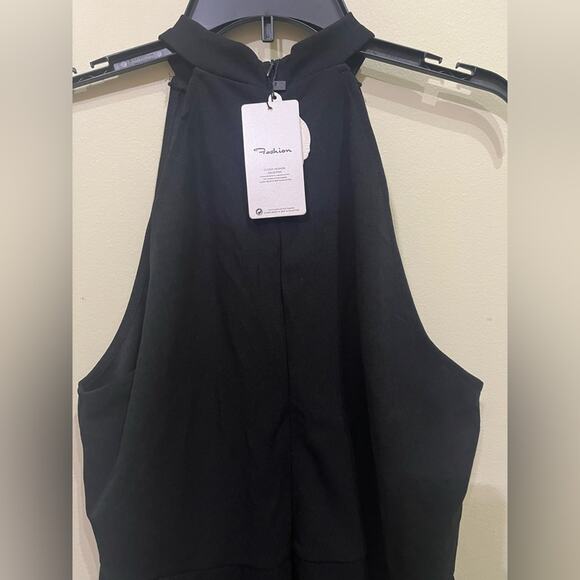 Little Black Dress XL Sleeveless Hi Low Flare Hem Classic Cocktail Party Stretch - Picture 7 of 10